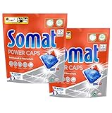 Somat Power Caps Multi Aktiv, Spülmaschinentabs, Jahresvorrat, 44 (2 x 22) Tabs mit kraftvoller Reinigung und Filterschutz