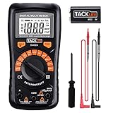 Automatisch Digital Multimeter Tacklife DM02A, mit Berührungslose Spannungserkennung, beleuchtetem LCD-Display, Spannungs-, Strom- und Durchgangsprüfung, für Zuhause, Schule [Energieeffizienzklasse A]