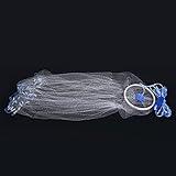 VGEBY Angelnetz, 2,4 m Nylon Monofilament Amerikanischen Kescher Angeln Wurfnetz Fischernetz