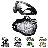 Fansport Gittermaske Airsof Paintball Maske-Halbmaske Ausrüstung Stahl Airsoft Masken for Men