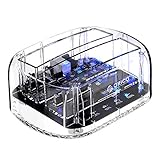 ORICO Dual-Bay Festplatte Dockingstation 2,5' 3,5' HDD, USB 3.0 Offline Klon, 2-Dock Docking Station für SATA HDD und SSD, Hochgeschwindigkeit, Unterstützt UASP und 24 TB Laufwerke