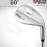 PGM Golf Sand-Wedge-Schläger, 56 und 60 Grad zur Auswahl, reguläre Form, für Rechtshänder, Edelstahl, 88,9 cm, Herren, SG001, silver/purple line 60°for woman