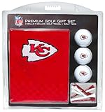 Team Golf NFL Kansas City Chiefs Geschenkset Besticktes Golf-Handtuch, 3 Golfbälle und 14 Golf-Tees 6,5 cm Regulierung, dreifach gefaltetes Handtuch 40,6 x 55,9 cm und 100 % Baumwolle