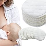 Stilleinlagen, verdicken 6 Schicht Still-Pads, Stilleinlagen BH-Einlagen, 10er-Pack BH-Einlagen, Damen Waschbare Still BHs Stilleinlagen Super Saugstark und Auslaufsicher | Wiederverwendbar (Weiß)