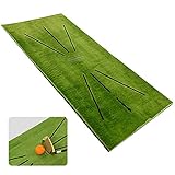 ZoneYan Golf Abschlagmatte, Golfmatte Puttingmatte, Golfmatte Abschlag Winter, Golf Swing Detection, Golf-Übungsmatte Schlagmatte, Golf Matte Zusammenrollen Portable