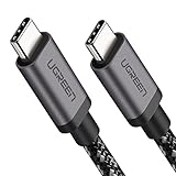 UGREEN USB C 3.1 Kabel 60W Power Delivery USB C auf USB C Ladekabel kompatibel mit MacBook, iPad pro 2018, S9 S8, Huawei Matebook, Chromebook Pixel usw. Thunderbolt 3 kompatibel(1m)