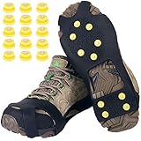 Tevlaphee Schuhspikes,Schuhkrallen,Steigeisen,Schuh Spikes für Bergschuhe,mit einem 15er-Pack Ersatz-Schneespikes für Damen,Herren und Kinder(Schwarz, S)