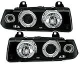 AD Tuning GmbH & Co. KG 930034 Angel Eyes Scheinwerfer Set, Klarglas Schwarz