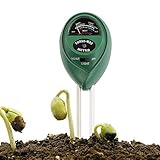 Vegena Boden Feuchtigkeit Meter,Bodentester,3-in-1 Pflanze Tester, Boden-pH und Feuchte, Lichtstärke Meter Pflanze Tester für Garten, Bauernhof, Rasen kein Batterien erforderlich (Nur für Landen)