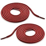 Ganzoo Reflektierende Schnürsenkel rund für Sneaker, Senkel, Laces, Tube Laces, Schuhbändel für Turnschuhe, Wanderstiefel, Arbeitsschuhe, Schnürsenkel Schuhbänder, (Rot, 1 Paar)