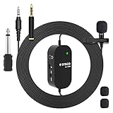 SYNCO Lavalier Mikrofon mit Audioüberwachung, Omnidirectional Kondensator Clip-on Mic, Ansteckmikrofon 3,5mm-6,3mm TRRS-TRS für PC Smartphone iPhone Huawei Samsung, Kamera DSLR Camcorder Lav-S6M