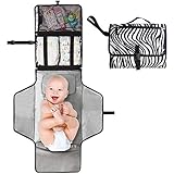 Tragbare Wickelunterlage für unterwegs Baby Wickeln auf Reisen Wickeltisch, Wasserdicht Baby Erstausstattung Windeln wechseln mat Geschenk zur Gebur Praktische Baby Helfer, Baby Geburt Geschenk