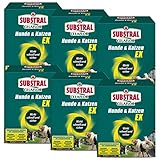 Substral-Celaflor Hunde & Katzen Ex Fernhaltemittel-Granulat Sparpaket, 6 x 200 g + Zeckenzange mit Lupe