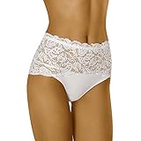 Wolbar WB414 Dame Slip Unterhose Hoher Bund Unterwäsche, Weiß,Medium