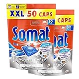 Somat Power Caps Spülmaschinentabs, multiaktiv, leistungsstarke Reinigung, 2er Pack (2 x 50 Stück)