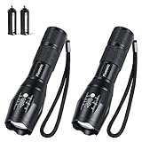 flintronic LED Taschenlampen, 2PCS Handlampe, 5 Modi Wasserdicht Zoombarer Fokus Superhelle Mini-Taktische Taschenlampe für Camping, Outdoor, Notbeleuchtung SOS