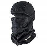 AstroAI Sturmhaube, Balaclava Sturmmaske Skimaske Fahrrad Motorrad Sturmhaube für Damen & Herren, Polar Fleece Weiche Thermische Gewebe Atmungsaktive Winddicht, Schwarz