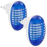 Exbuster Insektenstecker: 2er-Set kompakte UV-Insektenvernichter IV-230 für die Steckdose (Insekten-Vernichter)
