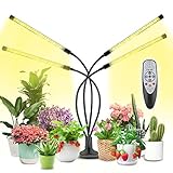 Lovebay Pflanzenlampe, 4 Heads 96LED Pflanzenlicht mit Fernbedienung, LED VOLLSPEKTRUM Wachsen licht mit Timer Funktion, LED Grow Lampe Pflanzenleuchte für Gartenarbeit Bonsais