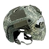 Hotour Taktischer Helm mit entfernbarer Gesichtsmaske und Schutzbrillen für Militärarmee Airsoft