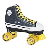 HUDORA Rollschuhe Roller-Skates Blue Denim, Disco-Roller, Gr. 36, 13010