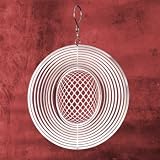 CIM Edelstahl Deko Windspiel - Mirror Ornament 3D 150 - Abmessung: Ø15cm - inklusiv Kugellagerwirbel, Haken und Nylonschnur - Vogelabwehr - Vogelschreck - Weihnachten