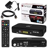 HB-DIGITAL SATELLITEN SAT Receiver Opticum AX150 Hochwertiger DVB-S/S2 Receiver mit PVR Funktion Aufnahmefähig HD Ready HDTV HDMI SCART USB Koaxial Ausgang + HDMI Kabel vergoldet