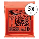 Ernie Ball 2215 Skinny Top Heavy Bottom E-Gitarrensaiten 5er Pack