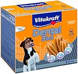 Vitakraft Dental 3in1 Multipack - Zahnpflege-Snack für Hunde von 5-10 kg - 16x 7 Sticks