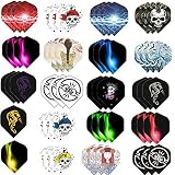 hopewey Dart Flights, 60 Stück Dartflys Standard Dartpfeile Flights für Steel und Soft Dartpfeile FBY1