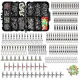 JSHANMEI Angelwirbel Kit – Kugellager Wirbel, Rolling Barrel Swivel, Crossline Drei-Wege-Drehgelenk, Duo Lock Snap, hohe Festigkeit Angelschnur Anschluss für Barsch, Forelle, Salzwasser und Süßwasser