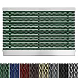 etm Fußmatte mit Aluminium Rahmen für außen | Elegante Alumatte mit robusten Bürsten wetterfest | 3 Größen (40 x 60 cm Grün)