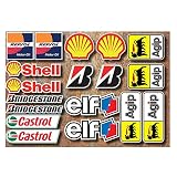Ti El Es 18 PVC Aufkleber Set Motorsport Rennsport Motorrad Auto Racing Laminiert Sticker Moto GP Sponsors