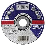 25 Stück SBS Trennscheiben 125 x 2,0mm INOX Flexscheibe