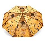 Taschenschirm Automatik Regenschirm Kunstmotiv Kuss Gustav Klimt Rosemarie Schulz Heidelberg