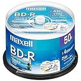 Getue maxell 録画用 BD-R 標準130分 4倍速 ワイドプリンタブルホワイト 50枚スピンドルケース BRV25WPE.50SP