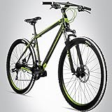 Bergsteiger Canberra 29 Zoll Mountainbike, geeignet ab 160 cm, Scheibenbremse, Shimano 21 Gang-Schaltung, Gabel-Federung, Jungen-Fahrrad & Herren-Fahrrad