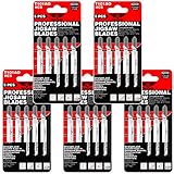 25 x TopsTools T101AO Gerade und kurvige Schnitte Stichsägeblatt Kompatibel mit Bosch, Dewalt, Makita, Milwaukee und viele andere