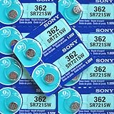 Sony 362 SR721SW Silberoxyd Uhrenbatterie Quecksilberfrei Pack von 10