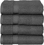 Utopia Towels - 4er Pack Badetuch Set Badetücher aus Baumwolle 600 g/m² - 69 x 137 cm (Grau)