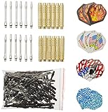 McDart 12 Bulls Brass Darts +100 Bulls Spezial Spitzen + 30 Flights