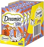 Dreamies Mix Katzensnacks mit Huhn & Ente – Außen knusprig & innen cremig – 6 x 60g