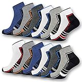 6 oder 12 Paar SPORT Sneaker Socken Herren mit verstärkter Frotteesohle Sportsocken Baumwolle - 16215/20 (43-46, 12 Paar | Farbmix)