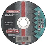 Metabo 616357000 Promotion Trennscheiben in Blechdose, 10 Stück, 125 x 1.0 x 22.23 mm , 5x .040x7/8