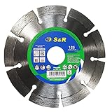 S&R Diamanttrennscheibe, Trennscheibe 125 x 22,5 mm zum Schneiden von Granit, Stein, Naturstein, Marmor, Mauerwerk. Profi Qualität