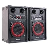 Fenton SPB-8 - PA Lautsprecher, Aktivboxen Set, 400 Watt max, 20 cm (8')-Subwoofer, Bluetooth, USB-Port, SD-Slot, MP3-fähig, schwarz