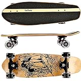 FunTomia Cruiser Midi-Board/Skateboard 65cm 7-lagigem kanadischem Ahornholz