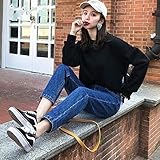 Jeans Weiße Jeans Für Frauen Harem Mom Jeans Mit Hoher Taille Herbst Plus Size Schwarze Damen Jeans Streetwear Jeanshose Beige Blue 26 Blue