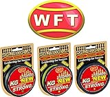 WFT KG Strong 300m 0,18mm 22kg, geflochtene Schnur, Meeresschnur, Angelschnur, Geflechtschnur, Farbe:Grün