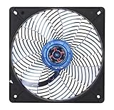 SilverStone SST-AP141-UV - Air Penetrator geräuscharmer 140 mm Hochleistungs-Gehäuselüfter mit einzigartiger Luftstrom-Kanalisierung, geringem Energieverbrauch und blau leuchtenden UV-Lüfterblättern, schwarz